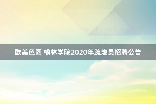 欧美色图 榆林学院2020年疏浚员招聘公告